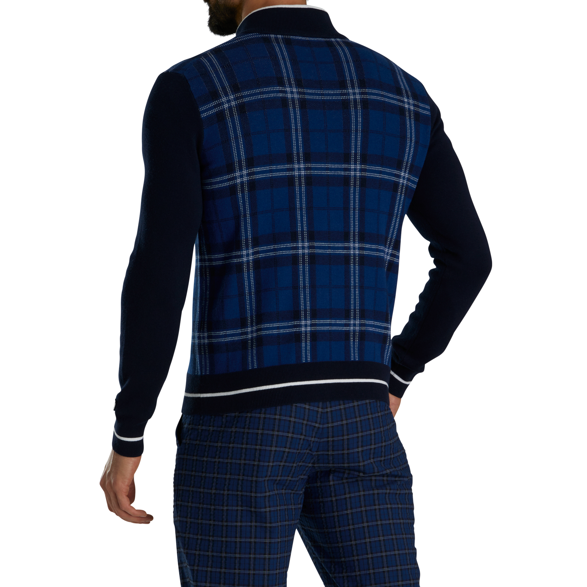 Todd Snyder Quarter Zip Plaid Sweater